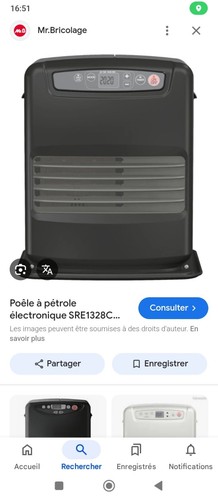Poêle pétrole tectro noir - pétrole,