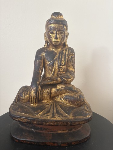 Bouddha ancien bois sculpte - bouddha,