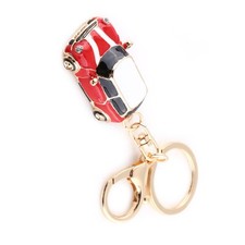 Porte-clés Miniature En Alliage 3D Sculpté Creux Pour Voiture De Sport (rouge)