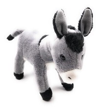 Peluche Animal En Peluche Âne Gris Debout 23 Cm