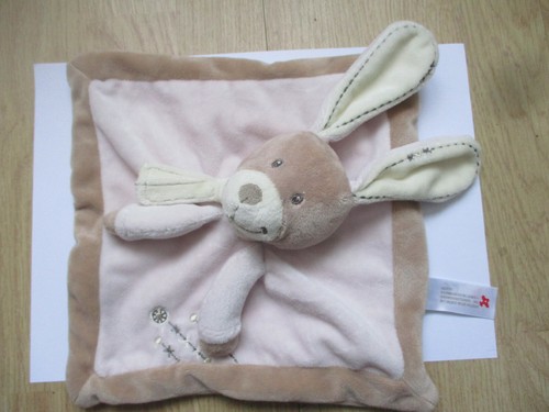 Doudou plat carré lapin - doudou,