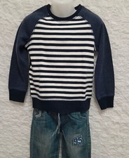 HG41/Beau Pull Marin Bleu Et Blanc Palomino 7 Ans 122