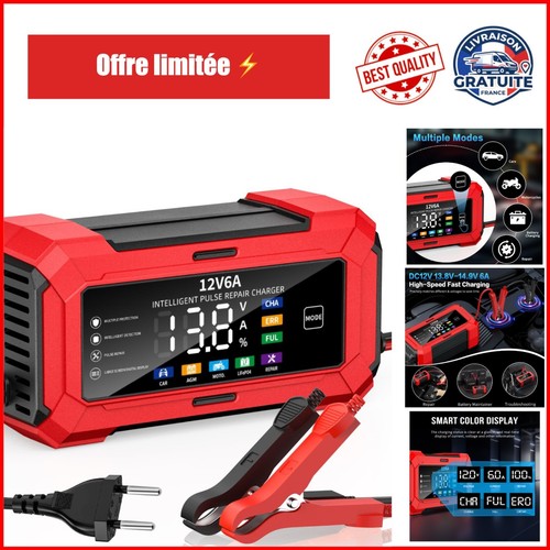 Chargeur batterie voiture - batterie, 6a