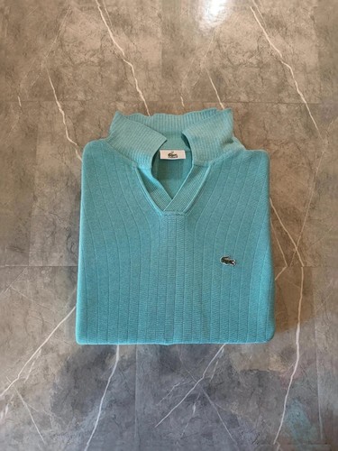 Pull lacoste vert eau - lacoste, col