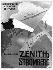 *** Carburateurs ZENITH STROMBERG *** 1935 - pub. (24,5 x 33) // p382