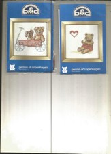 KIT BRODERIE DMC - ENSEMBLE OURSONS POINTS COMPTES + EXPLICATION + FOURNITURES