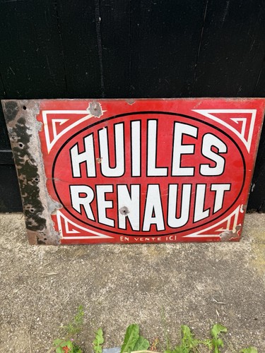Plaque émaillée huiles - plaque,