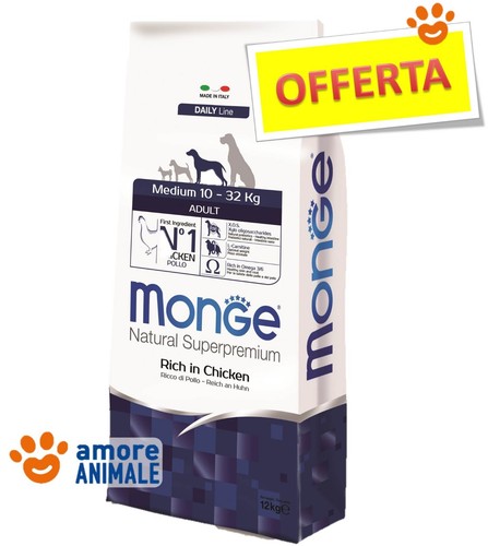 Monge medium adulte - 12, kg