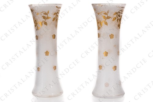 Paire vases aux - vases, or