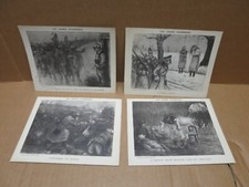 GUERRE 1914-18 Noel DORVILLE 4 grandes cartes postales LES CRIMES ALLEMANDS