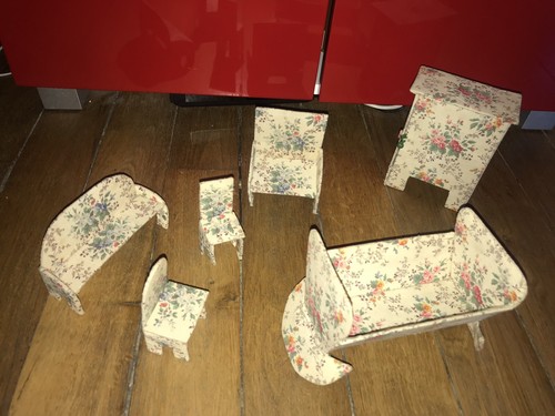 Mobilier poupée carton - mobilier,