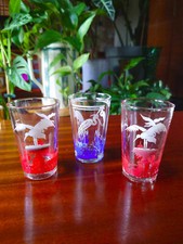 Lot de 3 verres vintage