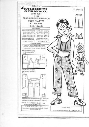 Patron enfant fille 1997 - patron, 06
