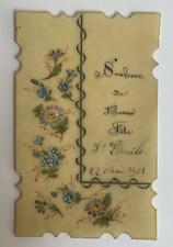 ANCIENNE CARTE DE VOEUX PEINTE
