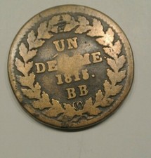 NAPOLEON 1 ER 1 DECIME 1815 BB