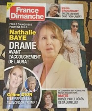 Affiche Presse France Dimanche : Nathalie Baye , Céline Dion /80x60 cm 