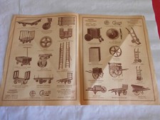 Vintage Catalogue Cicam Trolleys barrows carts lifting gear wheels etc 1930s