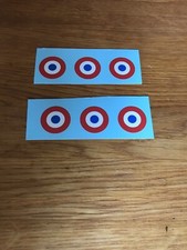 6 Transferts cocardes française pour avion Stuka DUX JEP en tôle Militaire Plane