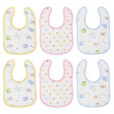 Lot 6 bavoirs bébé, bouton