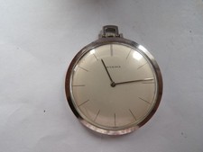 MONTRE A GOUSSET JUVENIA acier , extra plate , calibre 604