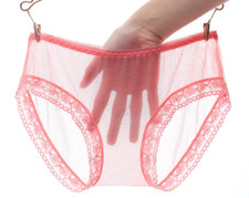 Culotte slip sexy rose saumon