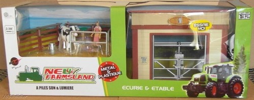 Etable figurines fermiere - figurines,