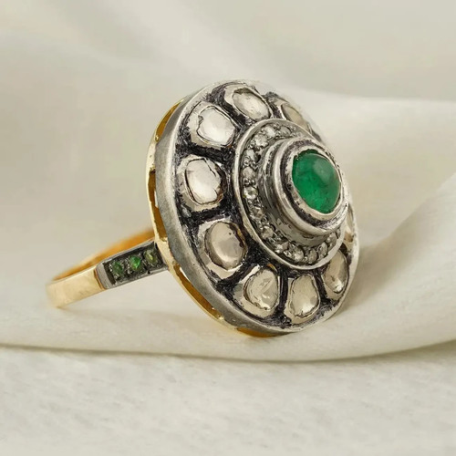 Bague émeraude diamant - et,