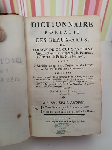 Dictionnaire portatif des