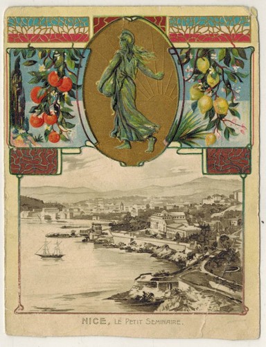 Rare carte postale gaufrée