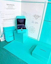 Tiffany & Co Engagement Ring Box + Outer Box + Pouch + Certificate + Folder +Bag