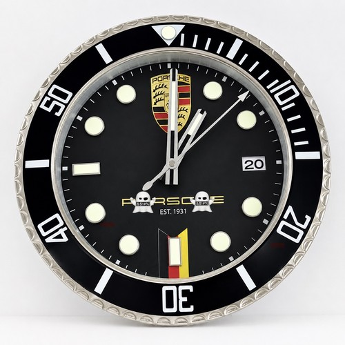 Horloge murale hommage porsche - murale,