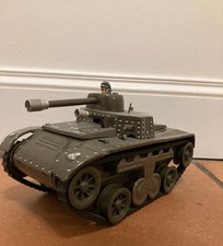 JOUSTRA - Tank char TCHAD a clé en tôle lithographié - Fonctionne