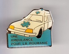 RARE PINS PIN'S .. CAMION BREAK AMBULANCE SAMU SMUR CITROEN CX ROUMANIE ~BU