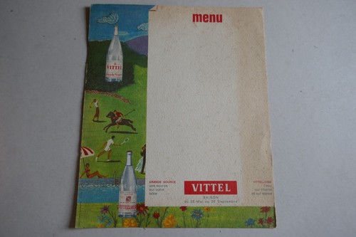 Menu ancien vittel - vittel, grande