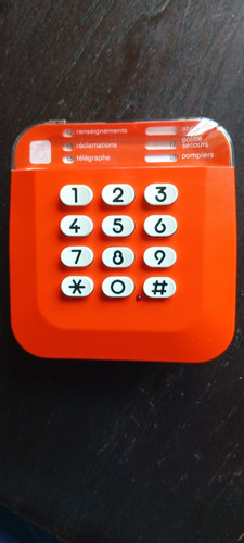 Plaque orange téléphone s63 - plaque,