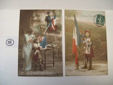 4 cartes postales ancienne couleur 14/18
