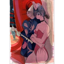 HILAIRE Camille - Lithographie originale "Le cirque, l’écuyère" 53x37cm