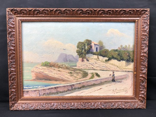 Huile sur panneau ecole - panneau,