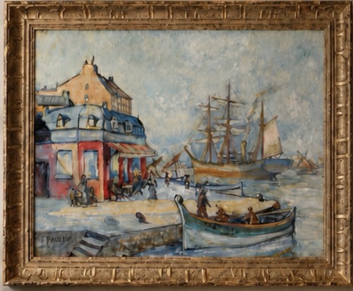 Tableau ancien marine - marine, hst