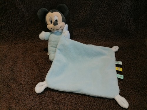 Doudou mouchoir mickey noir - mickey,