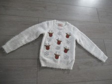 Pull hiver de noël blanc avec