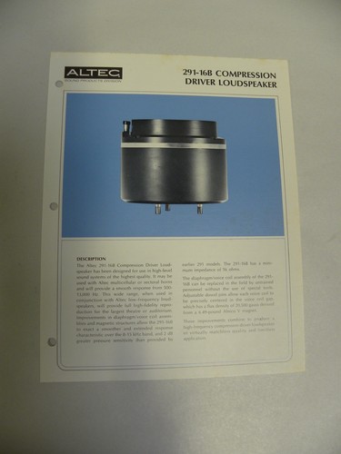 Vtg original altec - altec, 291-16b