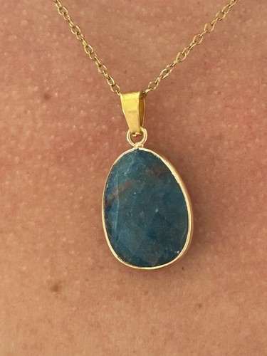 Collier apatite facetté - collier,