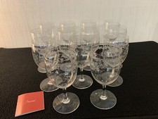 13 verres à eau frise végétale en cristal de Baccarat (prix à la pièce)