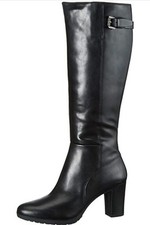 Bottes en cuir noir Geox femme