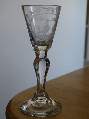 Ancien verre liqueur souffler - ancien,