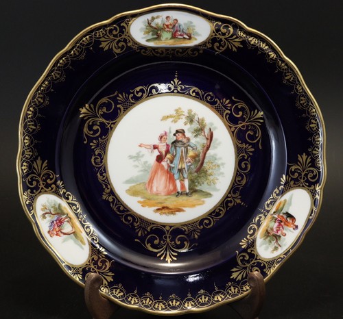 Assiette porcelaine bleue