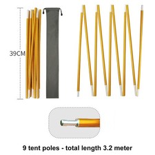 3 tentes 4 personnes poteau de