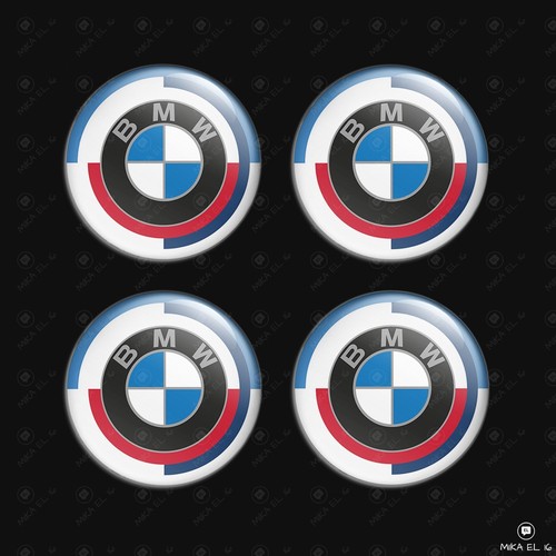 Bmw wheel center cap - bmw, decals