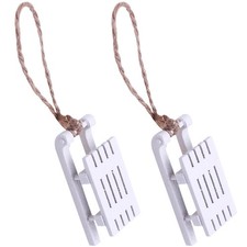 2pcs pendentifs en bois de